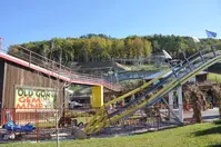 one of the top mountain coasters in pigeon forge is at goats on the roof