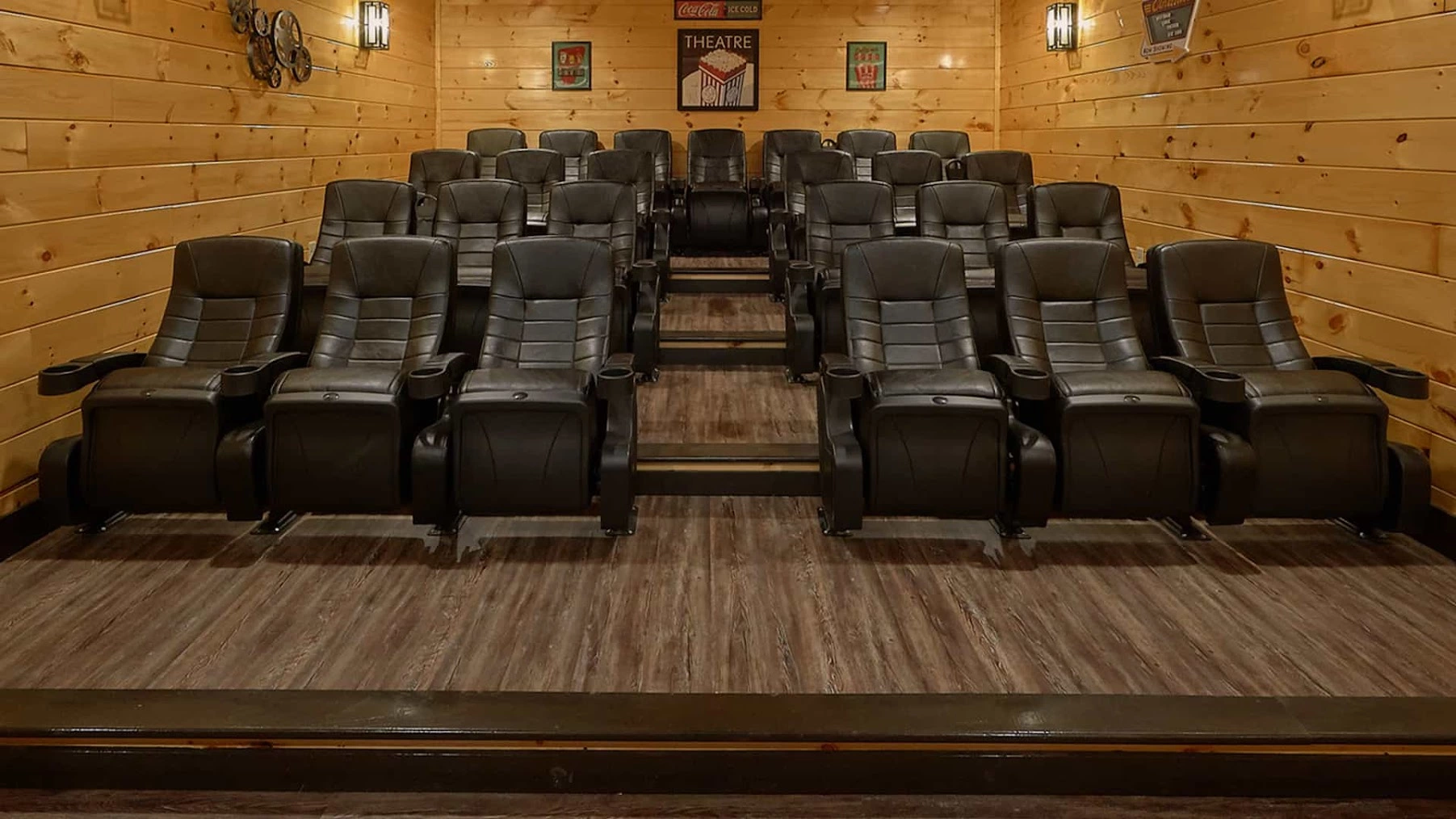 movie theater in Smoky Mountain cabin