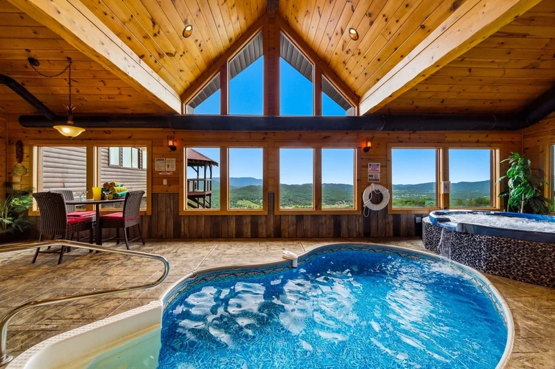 large cabins in pigeon forge with indoor pool